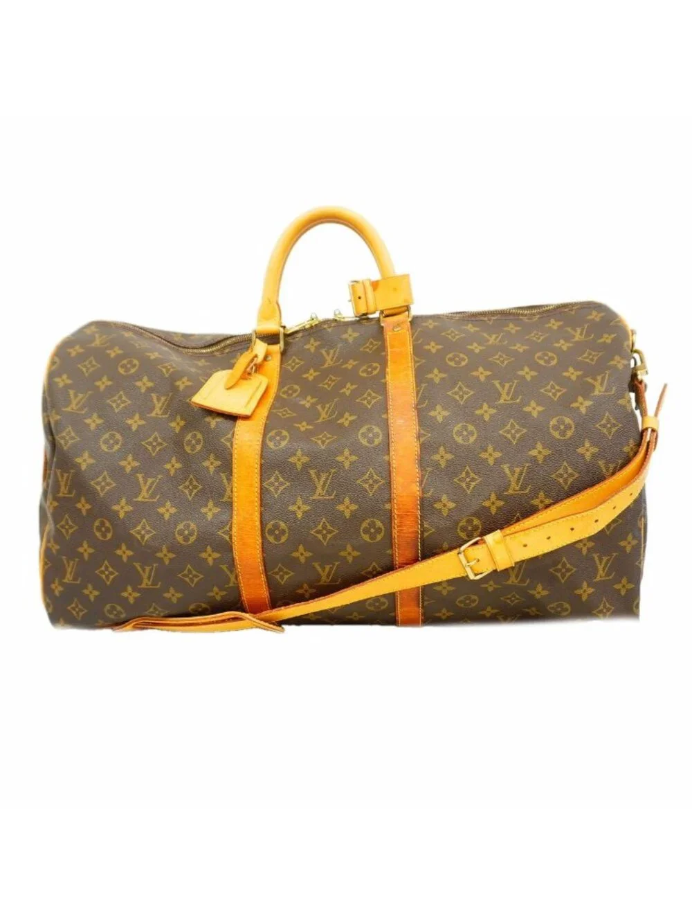 Louis Vuitton Boston Bag Monogram Keepall Bandouliere 55 Brown